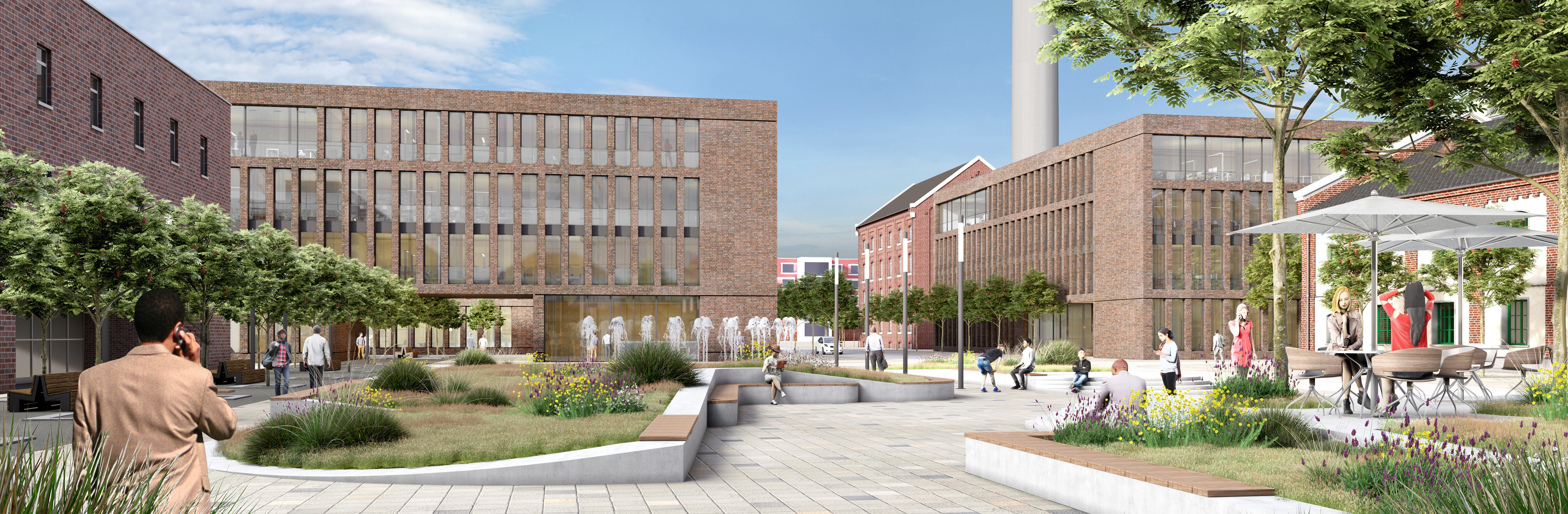 Campus courtyard · architectural visualisation