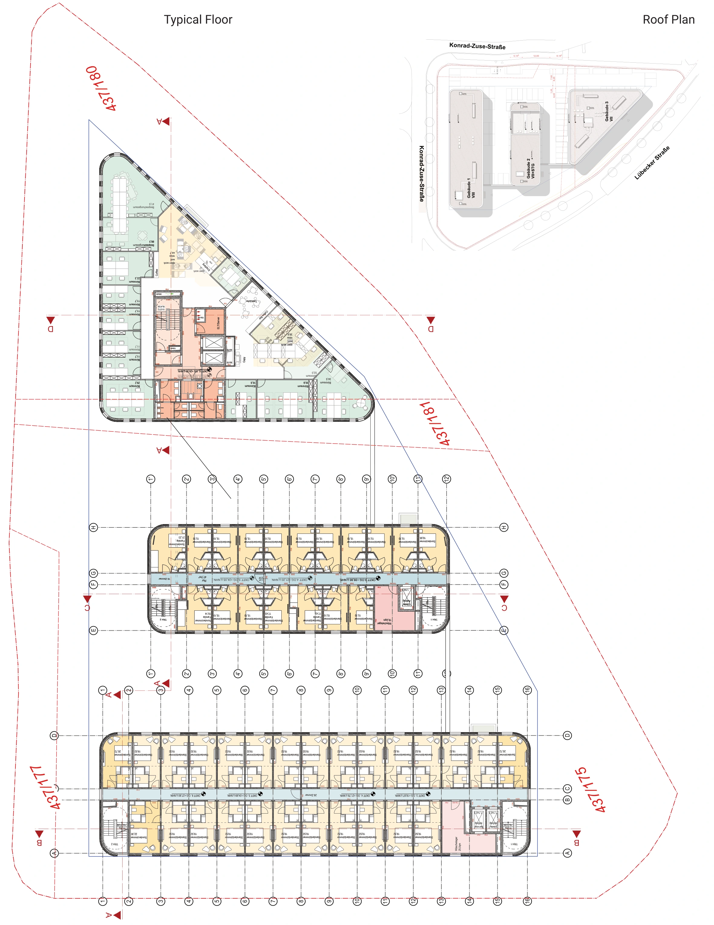Typical floor plan and roof plan · planning archive