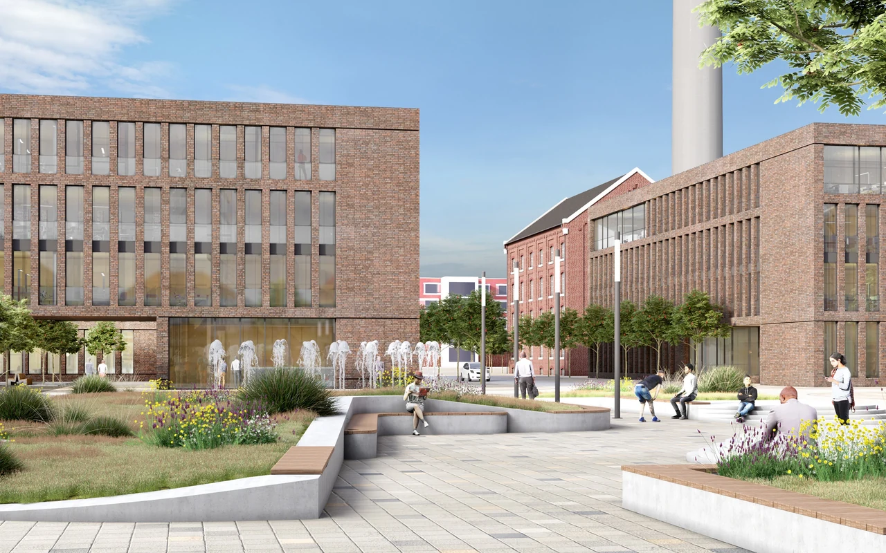 Campus courtyard · architectural visualisation
